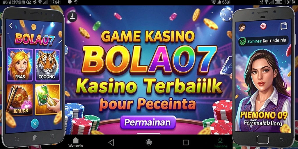 Screenshot gameplay BOLA07 menampilkan suasana kasino yang menggembirakan.