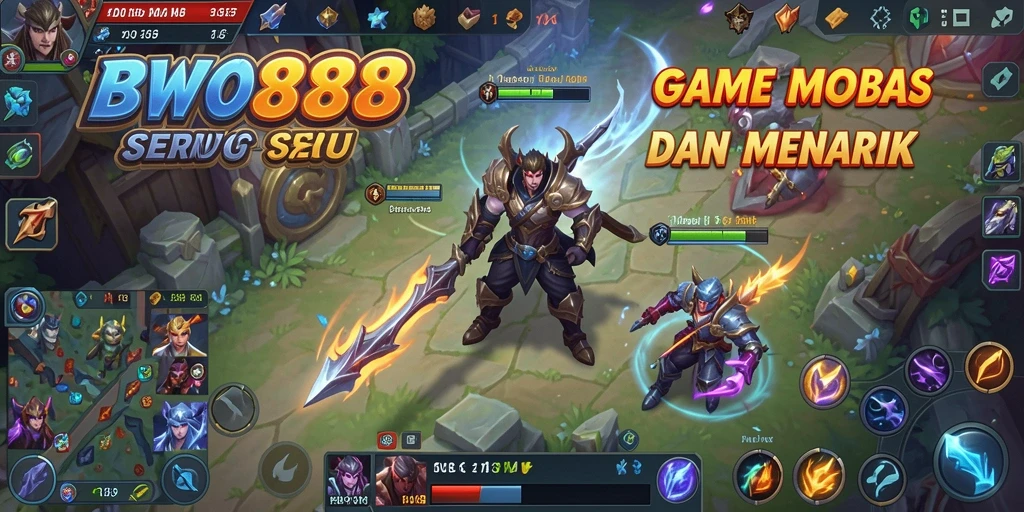 Tampilan seru gameplay BWO888 dengan pertarungan epik dan strategi tim.