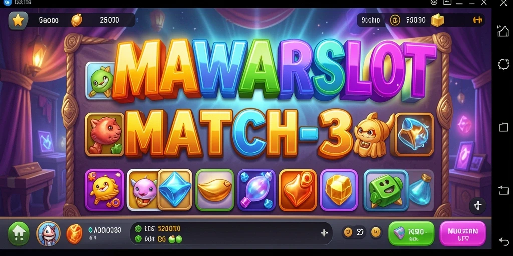 Tampilan gameplay menarik dari MAWARSLOT dengan efek warna-warni.
