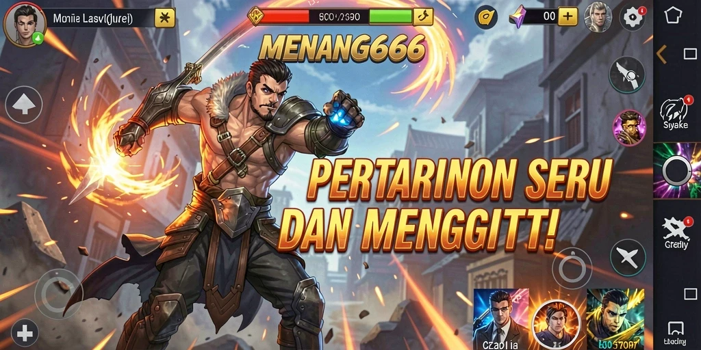 Tampilan mendebarkan dari pertarungan dalam MENANG666 dengan karakter dan efek visual yang impresif.