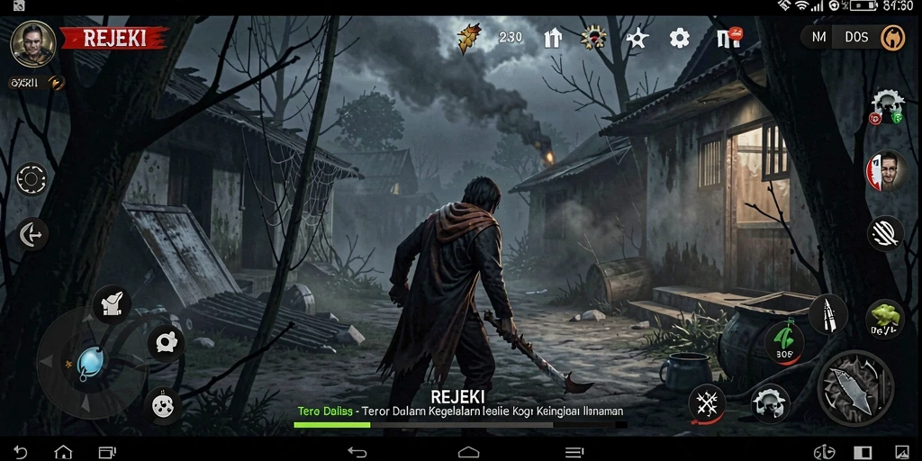 Screenshot menampilkan momen menegangkan dalam gameplay REJEKI.