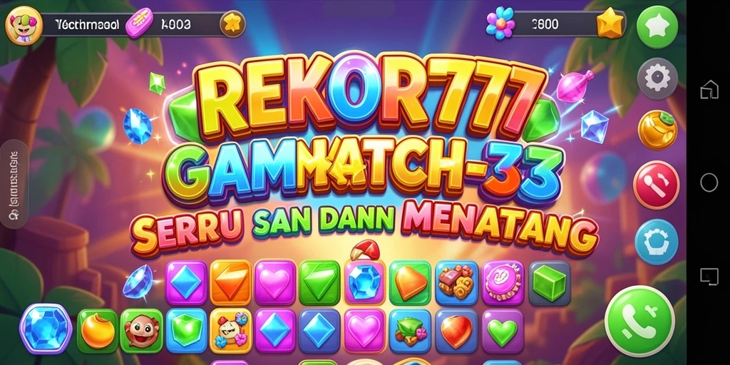 Tampilan gameplay <strong>REKOR777</strong> yang penuh warna dan menyenangkan.