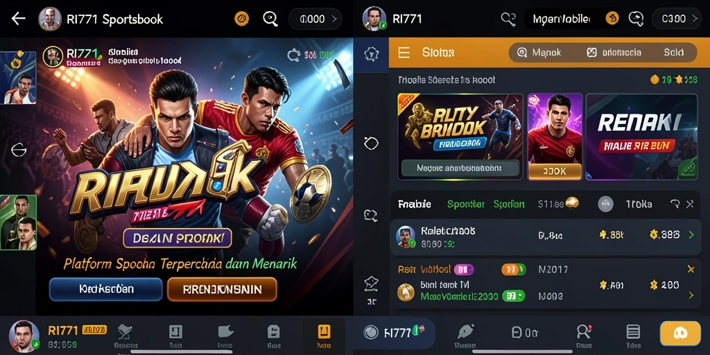 Tampilan menarik dari gameplay RI771 yang menyajikan berbagai opsi taruhan.