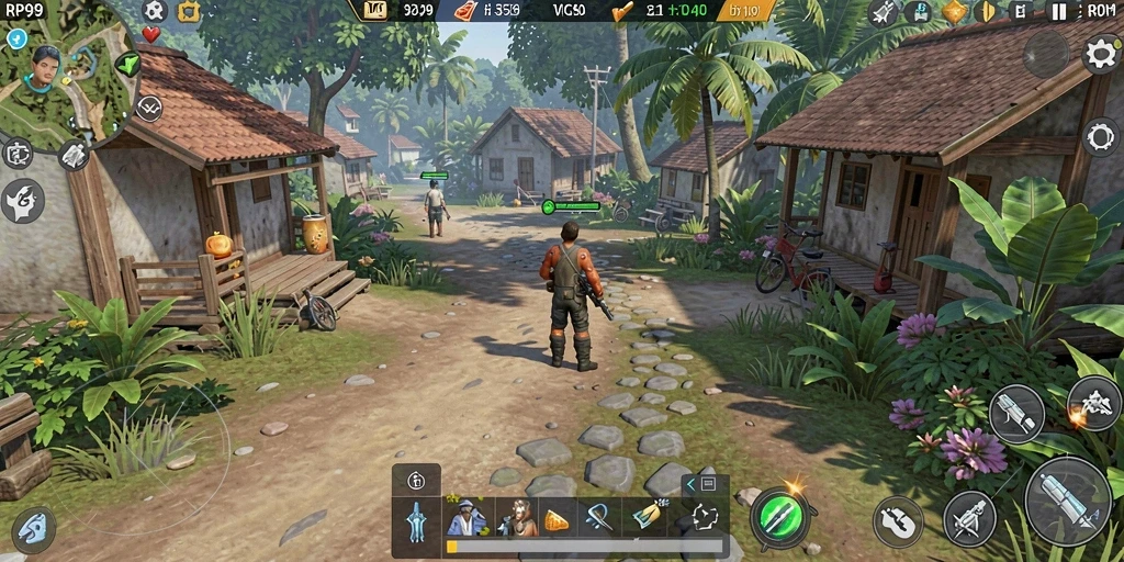 Screenshot RP99 menunjukkan gameplay yang imersif dan interaksi sosial yang mendalam.
