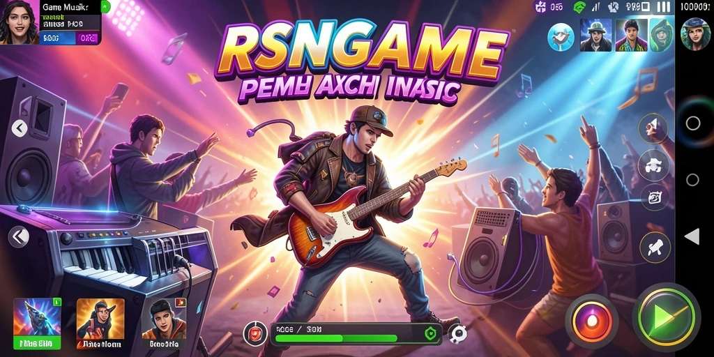 Tampilan gameplay RSNGAME yang penuh warna dan dinamis.