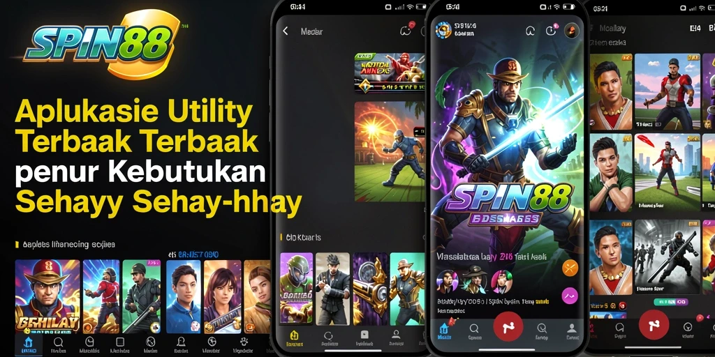 Tampilan utama SPIN88 menampilkan fitur-fitur Utility yang mudah digunakan.