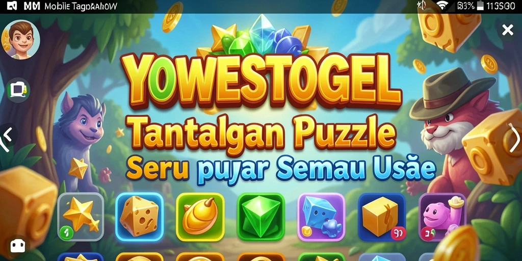 Tampilan gameplay YOWESTOGEL yang penuh warna dan menarik.